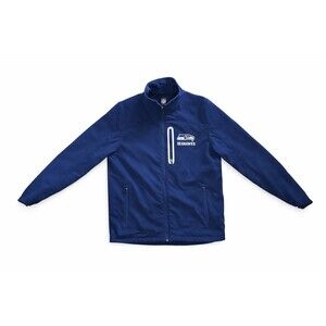 NFL Seattle Seahawks Soft Shell Jacket Men’s Large Blue Full Zip Super Bowl LX